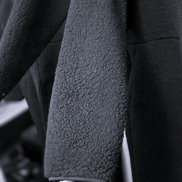 Women’s Longline "Teddy" Fleece Coat Black Size M Like New - Picture 9 of 9